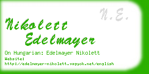 nikolett edelmayer business card